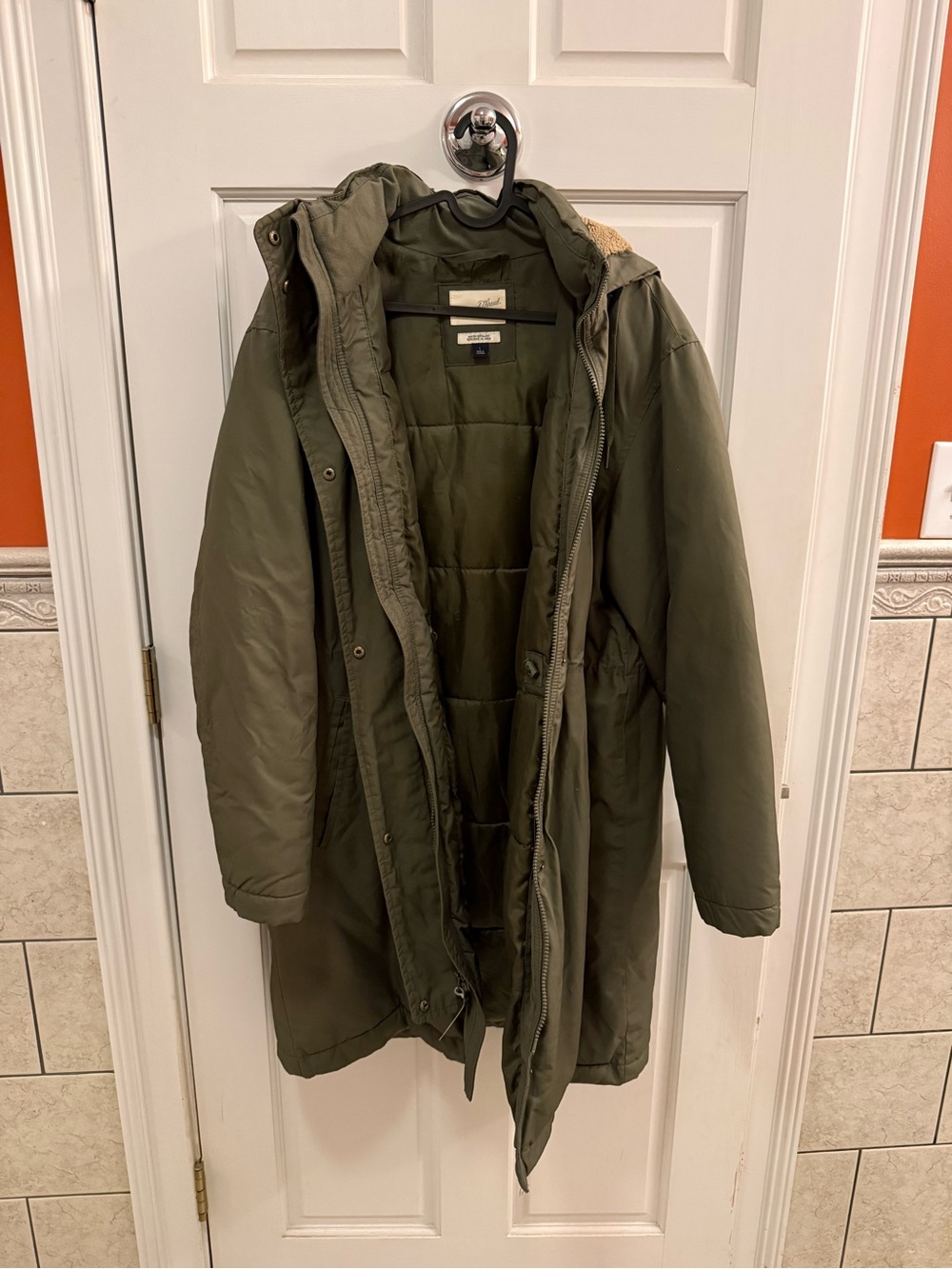Olive Green Parka Jacket - Brand Unknown